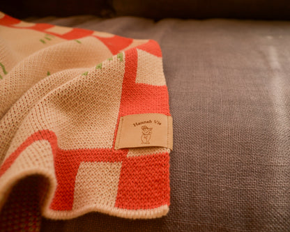 Field of Hens Knit Blanket